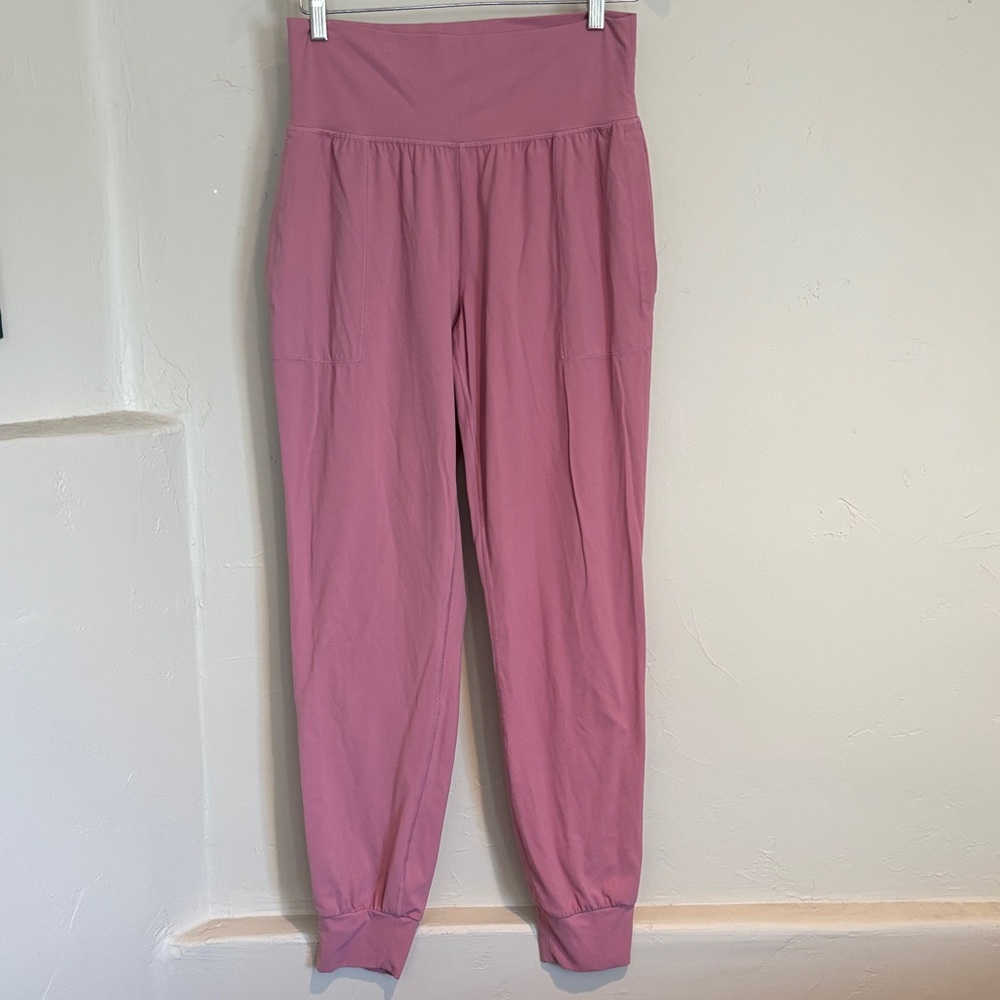 Athleta Pink High-Waisted Joggers